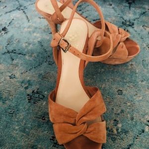 Vince Camuto suede platform heel